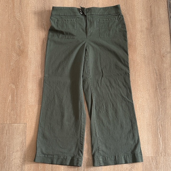 LOFT Palmer Wide Leg Pants in Twill - Picture 4 of 4